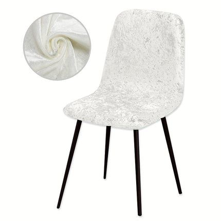 UNICORN Set of 6 Velvet Chair Covers with Elastic for Short Back Chairs different colors