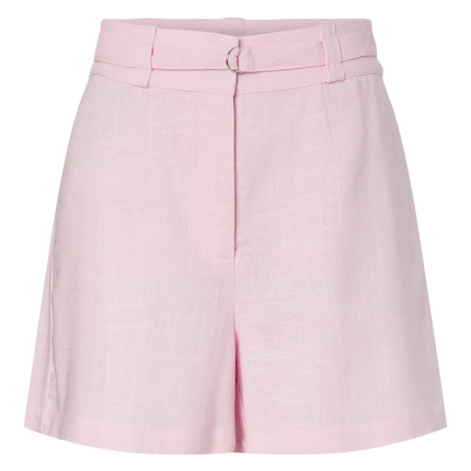 YAS Agana linen blend shorts pink