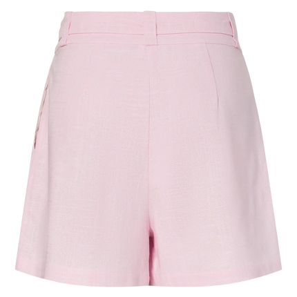 YAS Agana linen blend shorts pink