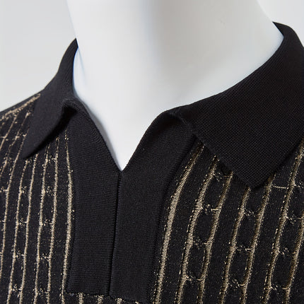 UNICORN Men's Short Sleeve Knit Shirt, Collar Pullover, Heavy Craftsmanship Twist xs s m l xl xxl