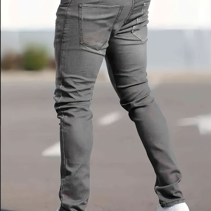 UNICORN Men Casual Slim-Fit Stretch Pants Blue Grey s m l xl xxl