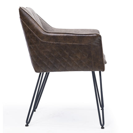 UNICORN Armchair brown grey 64x66x81