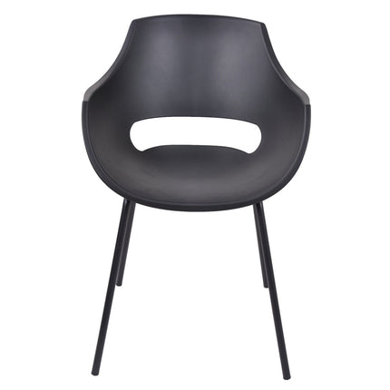 UNICORN Bucket chair black set of 2 57.50x51x80