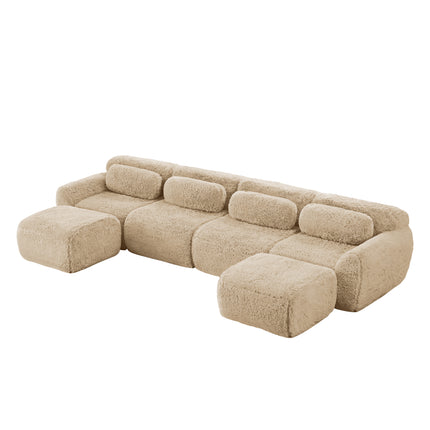 UNICORN U-shaped Modular Sofa Freely Combinable Khaki