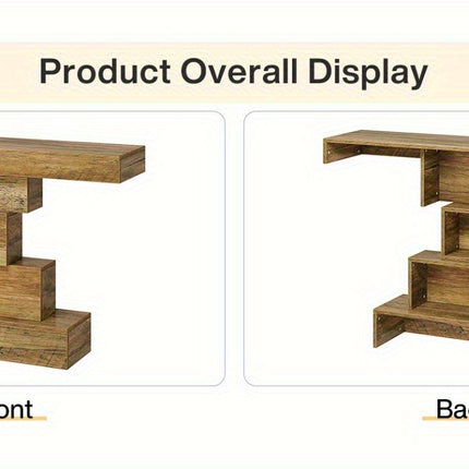 UNICORN 107.95cm Farmhouse Console Table Light Brown