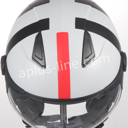 Scooter bromfiets zomerhelm jet helm vito roof boxer moda mat groen zwart blauw wit maten xs s m l xxl | Scooterhelm