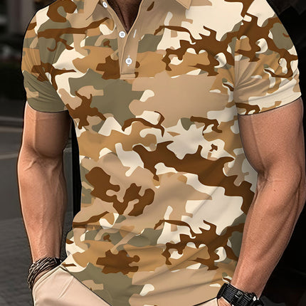 UNICORN ShortSleeved Polo Shirt Golf Shirt BrownGreen Camouflage s m l xl xxl xxxl