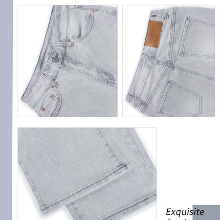 UNICORN Women Stretchy Slim Fit Straight Denim Jeans grey s m l xl