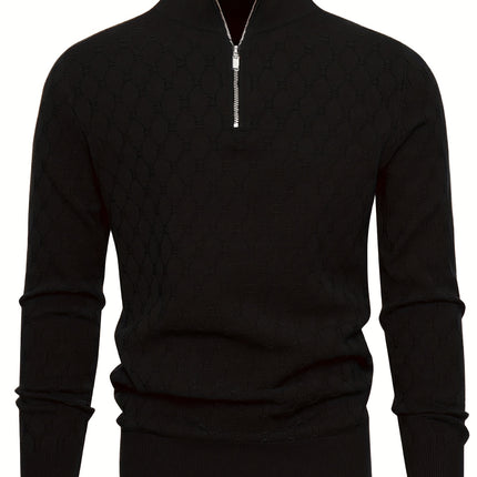 UNICORN Men's Half-Zip Collar Textured Sweater Stretchy Soft Comfortable xs s m l xl xxl