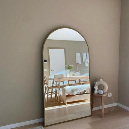 Grote Staande Spiegel Ovaal 180x100 Goud