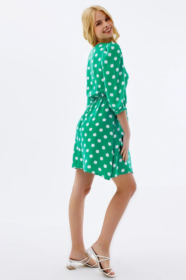 UNICORN Women's polka dot dress green black s m l xl