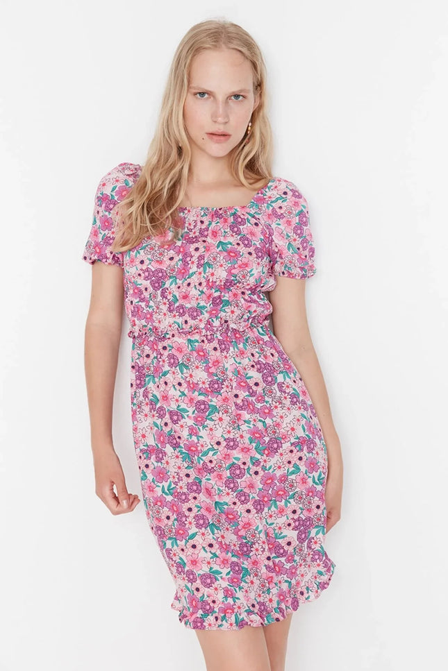 UNICORN Women's dress floral pink blue xs s m l xl