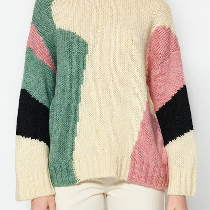 UNICORN Women's sweater beige green pink s m l