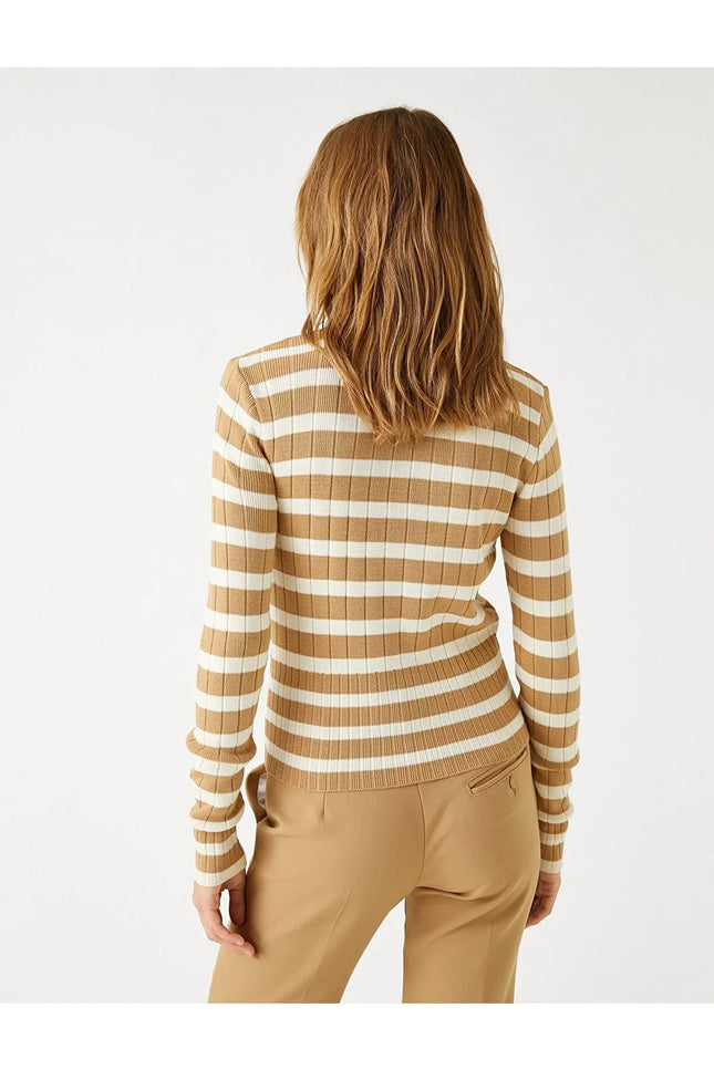 UNICORN Women's sweater striped beige white xs s m l xl xxl