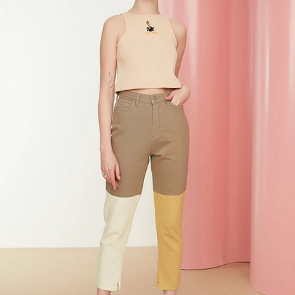 UNICORN Women's jeans caramel white yellow xs s m l xl