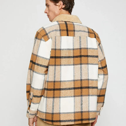 UNICORN Men's jacket checked brown beige S M