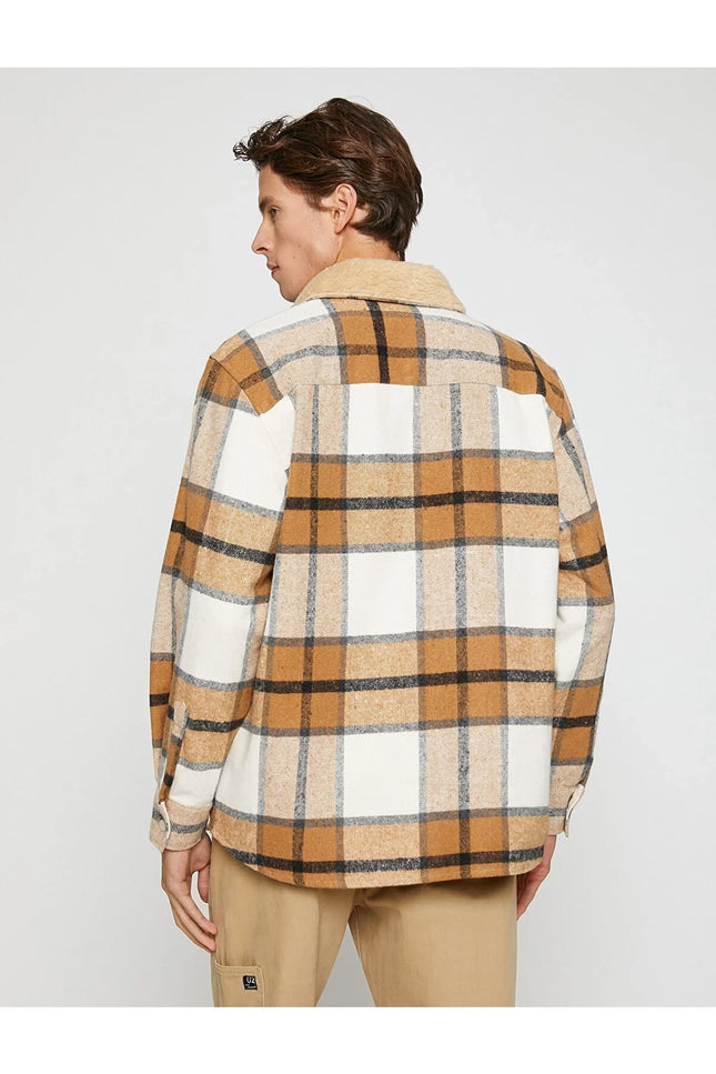 UNICORN Men's jacket checked brown beige S M