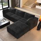 3 Seater+1 Ottoman / Black