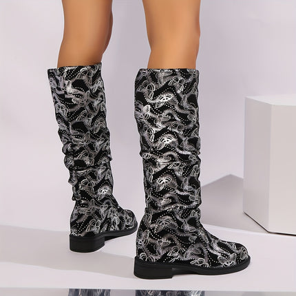 UNICORN Ladies Colorful Butterfly Series Features Stylish And Versatile High-Heeled Boots