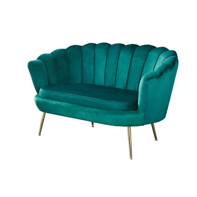 UNICORN Two-seater sofa in light blue-green velvet, width 137 cm, height 78 cm