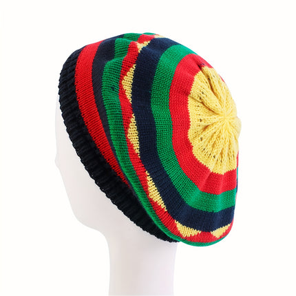 UNICORN Chic Knit Beret with Faux Braids Versatile & Windproof