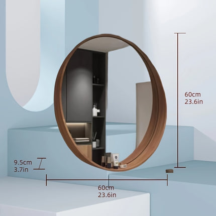 UNICORN Solid Oak 60x60cm Wall Mirror Black White