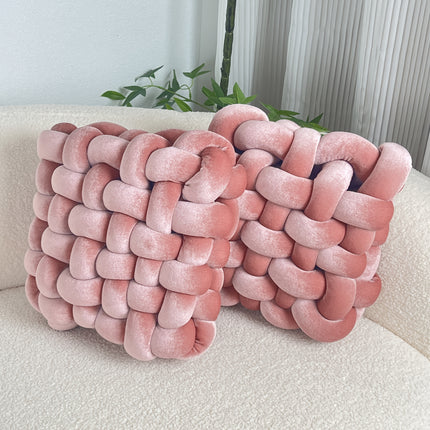 UNICORN 2pcs Set of Golden Velvet Hand-Knotted Square Decorative Pillows different colors