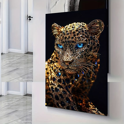 UNICORN 1pc Jeweled Leopard Wall Oil Painting 16x24 or 24x36 cm