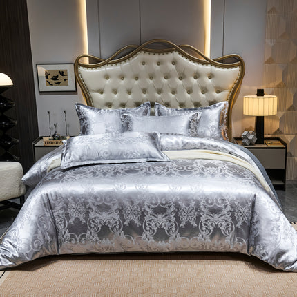 UNICORN Luxury European Jacquard Satin High-Quality Duvet Cover Three-Piece Set