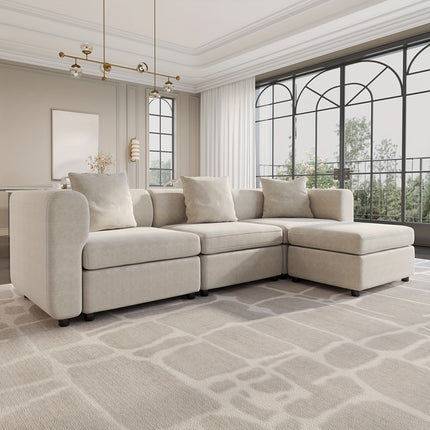 UNICORN Modern Modular Sectional Sofa Living Room Furniture Beige