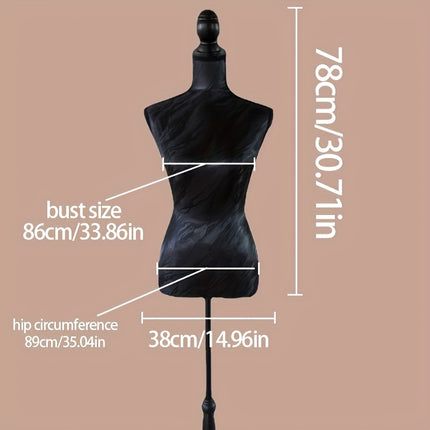 UNICORN Half-Body Foam Mannequin Showcasing Clothing black white yellow orange green