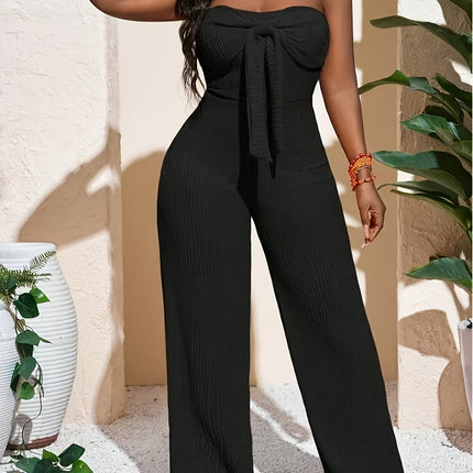 UNICORN Womens Fashion Elegant Party Vacation Bow Cami Jumpsuit for Spring s m xl xxl