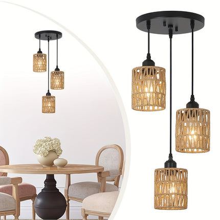 UNICORN Braided paper rope chandelier kitchen island lamp