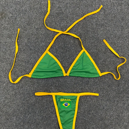 UNICORN Embroidered Bikini with Letter Patches, Fashionable Sexy Women's s m l xl