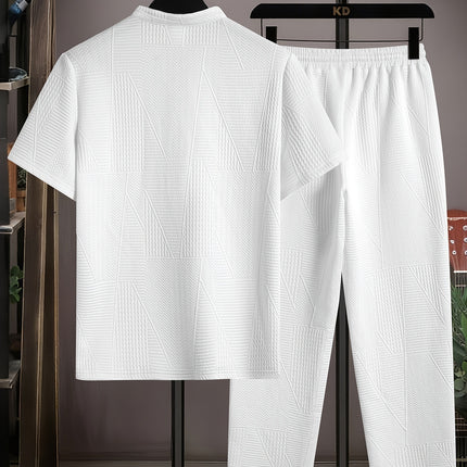UNICORN Men'S Summer Short Sleeve And Long Pants Two-Piece Camping Set s m l xl xxl