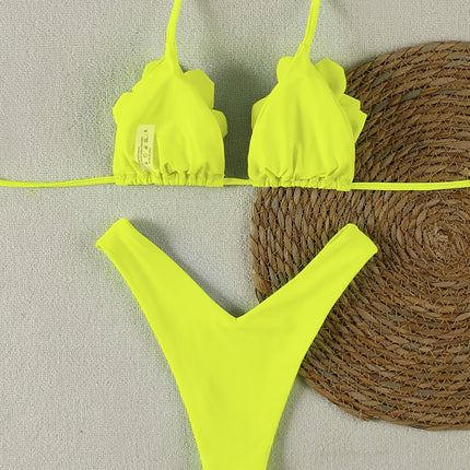 UNICORN Sexy Solid Floral Print Women's Bikini Swimsuit