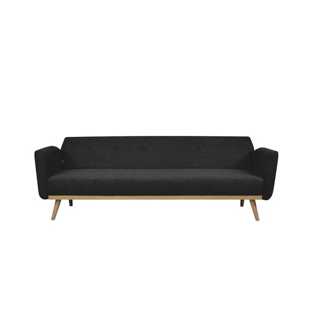 UNICORN Three-seater sofa black sofa bed width 205cm height 79cm