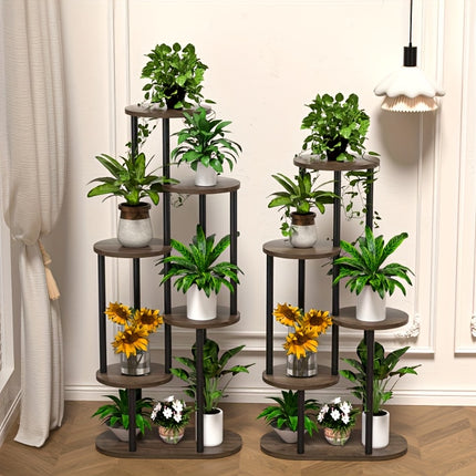 UNICORN 1pc Modern Wood Plant Stand White and Black