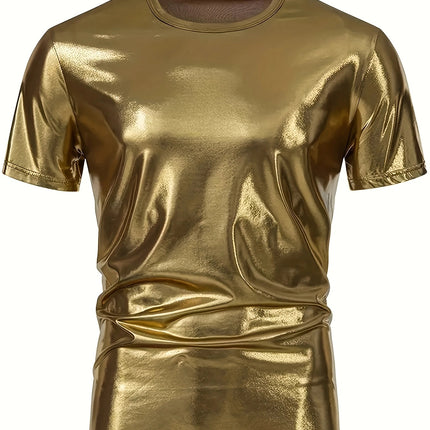 UNICORN Mens Shiny Casual Short-Sleeve T-Shirt Made Of 100% Polyester xxs xs s m l xl