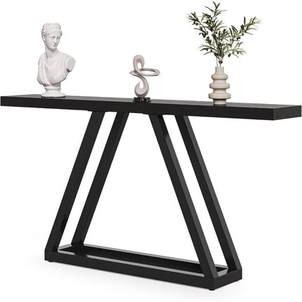 UNICORN Console Table, 160 cm Narrow Sofa Table  for Living Room, Black
