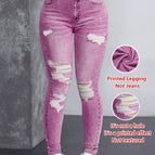 Faux denim mixed color / S