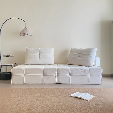 UNICORN New fabric sofa, freely combinable, straight-lined long sofa white dark blue orange