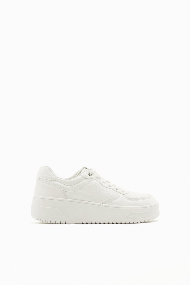 UNICORN Women's low sneakers lace-up shoes white green sizes 35 to 42