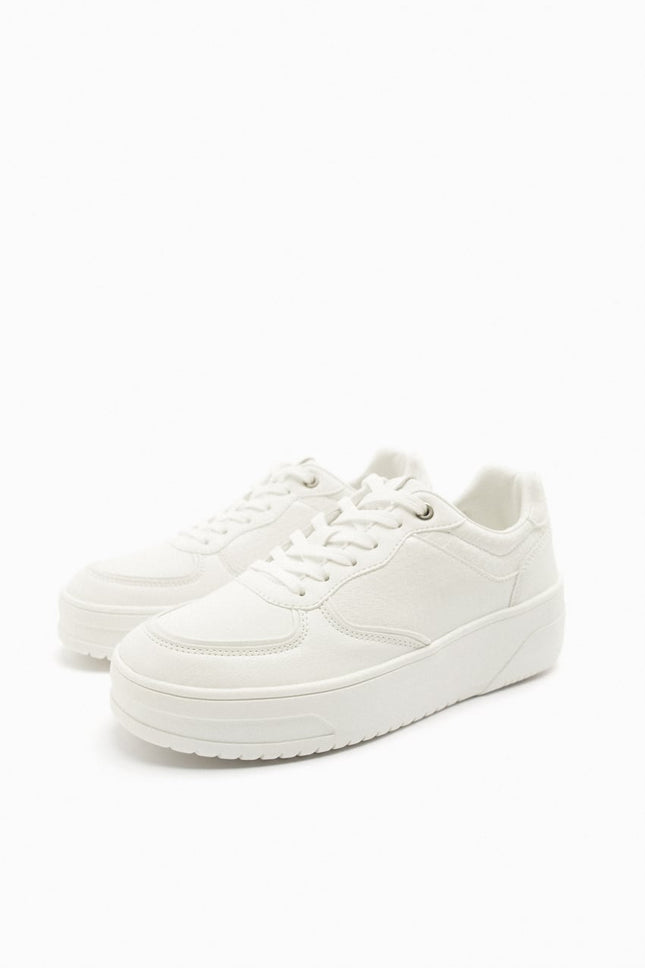 UNICORN Women's low sneakers lace-up shoes white green sizes 35 to 42