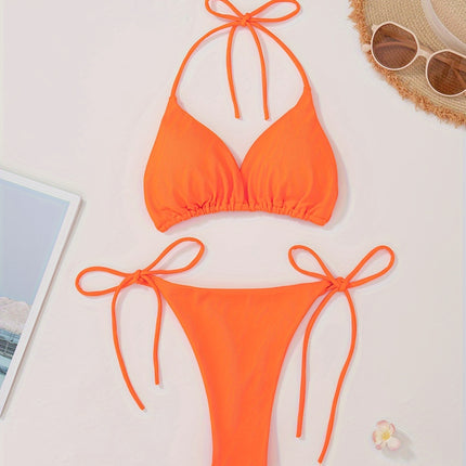 UNICORN Solid Color Sexy Rope Style Bikini Swimwear for Fashionable Women s m l