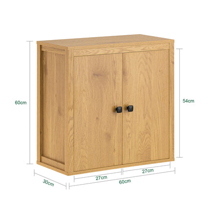 UNICORN Wall Cabinet, Bathroom Cabinet, Kitchen Cabinet, Dark Natural