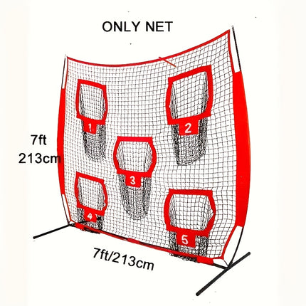 UNICORN Portable Football Throwing Net 5 Target Red Black Yellow