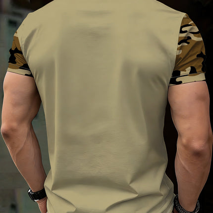 UNICORN Summer Stylish Zip-Up Polo Shirt with Trendy Camouflage Patchwork s m l xl xxl