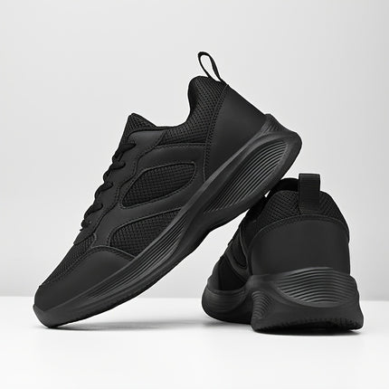 UNICORN Men's Breathable Mesh Sneakers - Non-Slip, Durable Black Casual Shoes