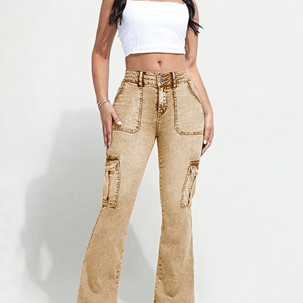 UNICORN Women's High-Waisted Slim-Fit Bell-Bottom Trousers s m l xl xxl